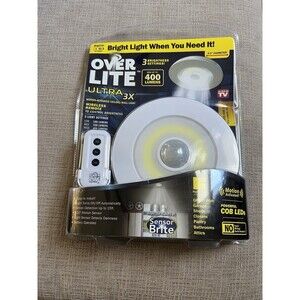 Over Lite Ultra  Overhead Motion Activated LED Light Remote Control Brightness